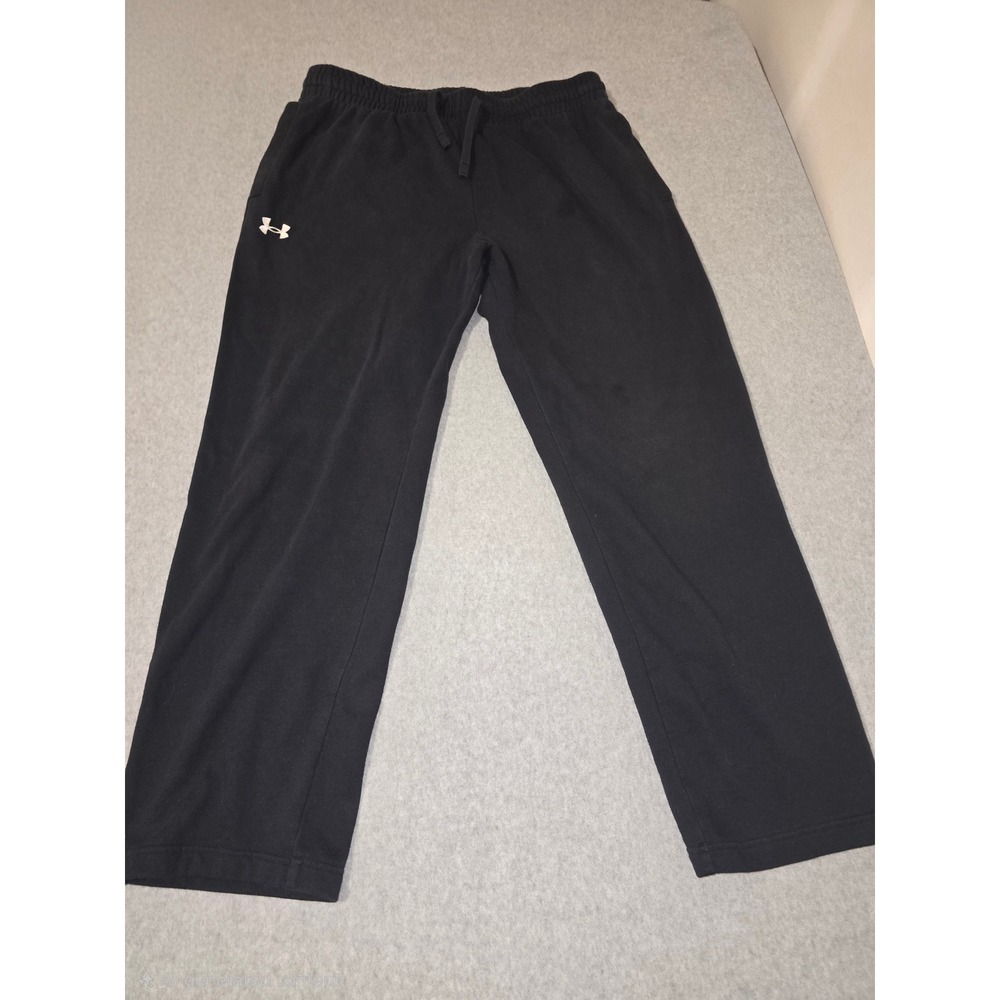 Under Armour Mens Rival Fleece Joggers Black Straight Leg Sweatpants XL RN96510